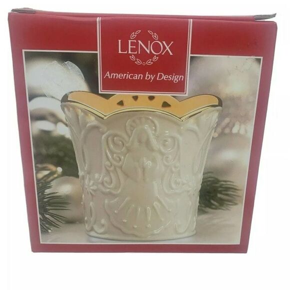Lenox "Merry Lights" Angel Votive Tea Light Holder - Picture 1 of 12
